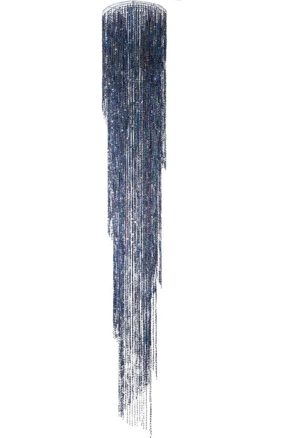Black Swirl Chandelier – Black – 46cmW x 300cmL