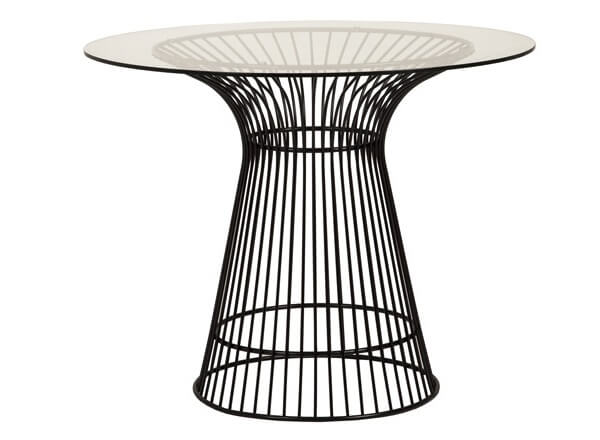 Panton Wire Cafe Table – Black – 90cmD x 70cmH