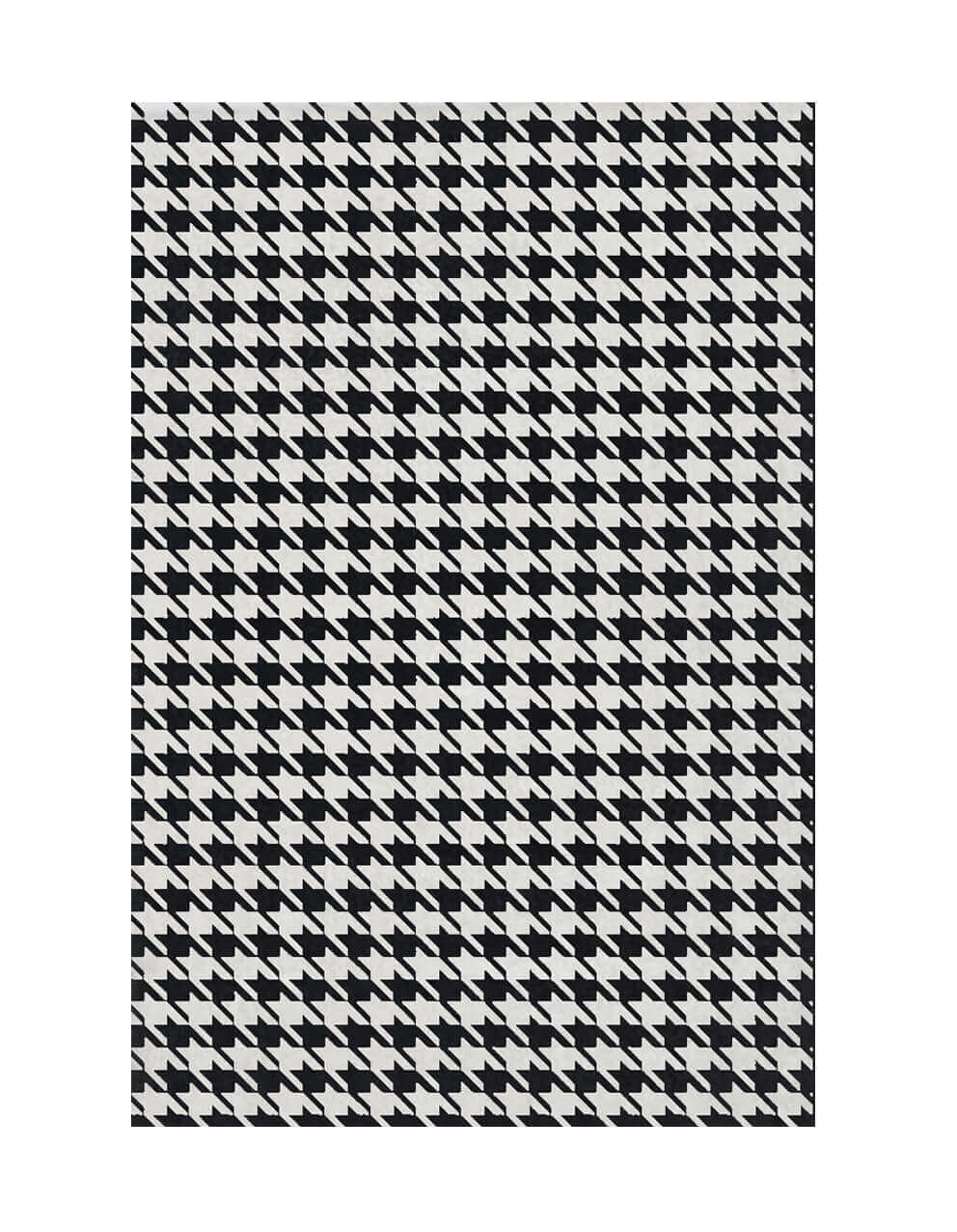 Houndstooth Rug – Black and White – 180cmW x 280cmL