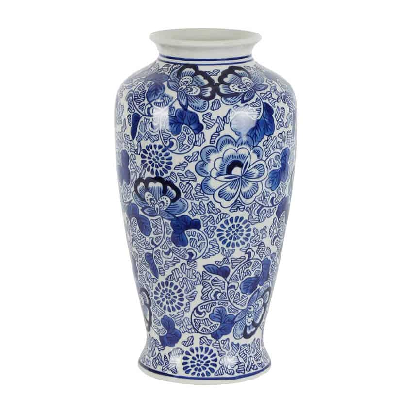 Chinoiserie Urn Vase – Blue and White – Assorted Styles