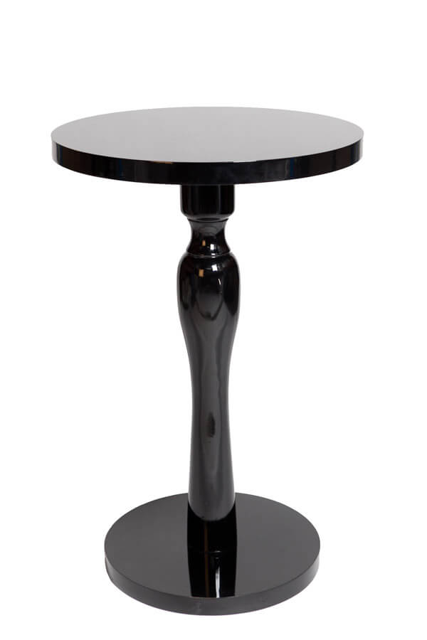 Glam Bar Table – Black – 65cmW x 110cmH