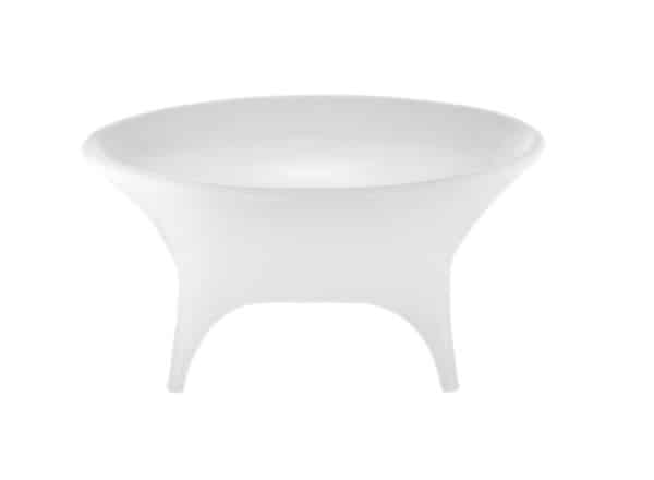 Illumin8 Glow Round Coffee Table – White – 80cmW x 38cmH