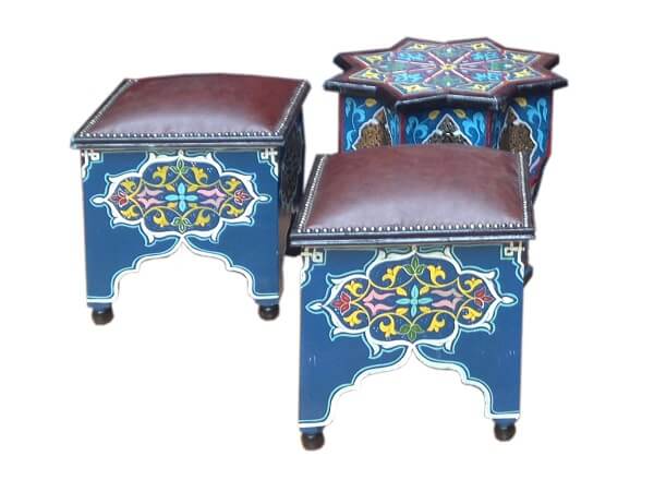 Moroccan Side Table – Assorted Colours
