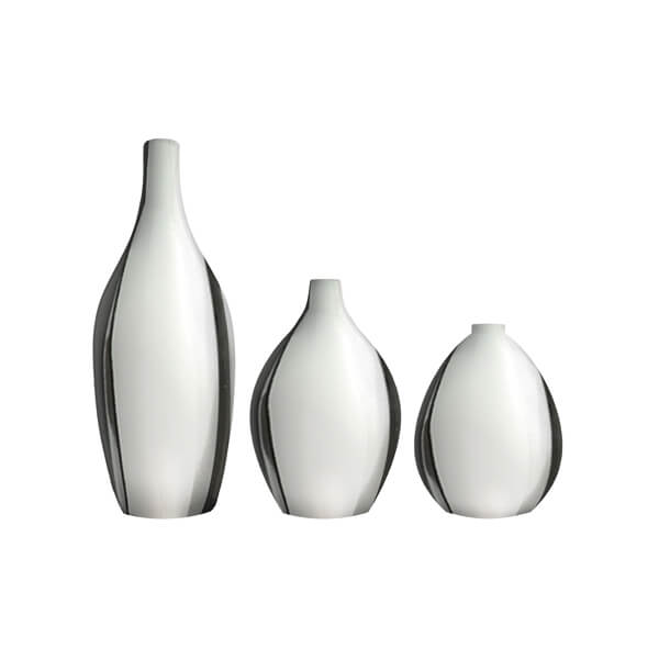 Bottle Bud Vase – Silver – Set of Three