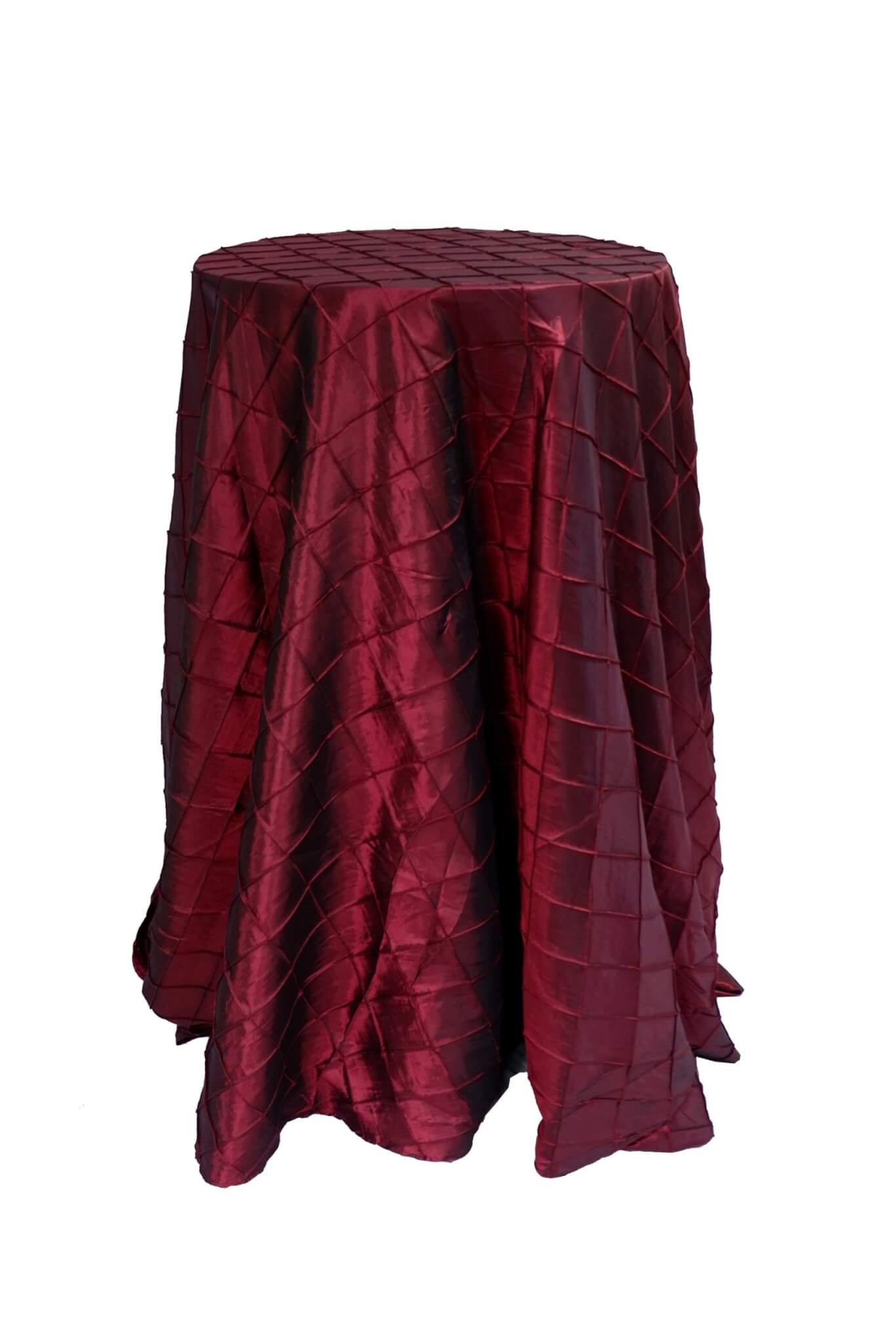 Tablecloth – Burgundy Pintuck – Round – 320cmD