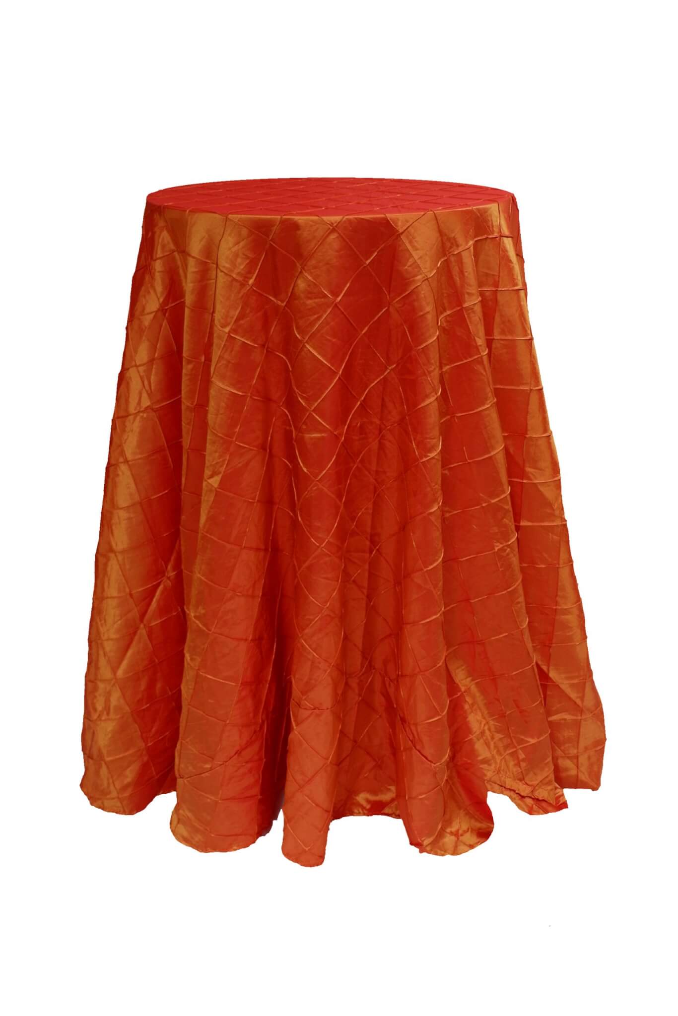 Tablecloth – Burnt Orange Pintuck – Round – 320cmD