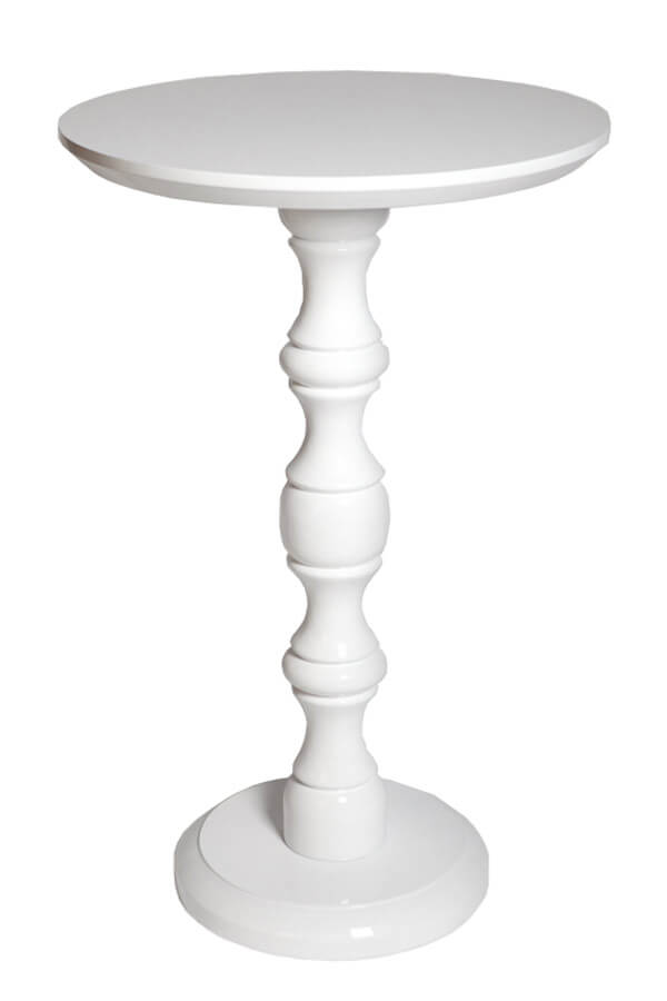 Florence Bar Table – White – 64cmW x 110cmH