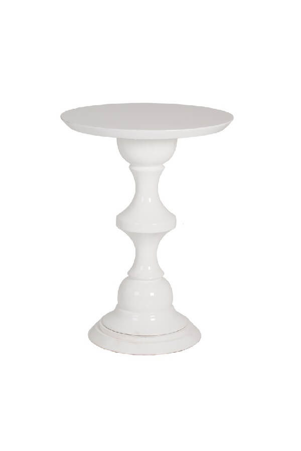 Florence Side Table – White – 55cmW x 75cmH