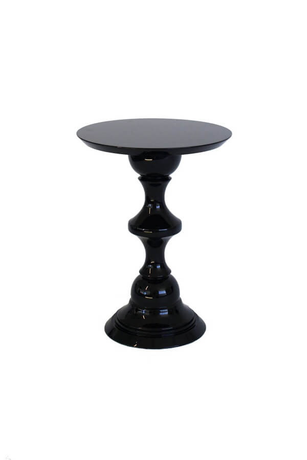 Florence Side Table – Black – 55cmW x 75cmH