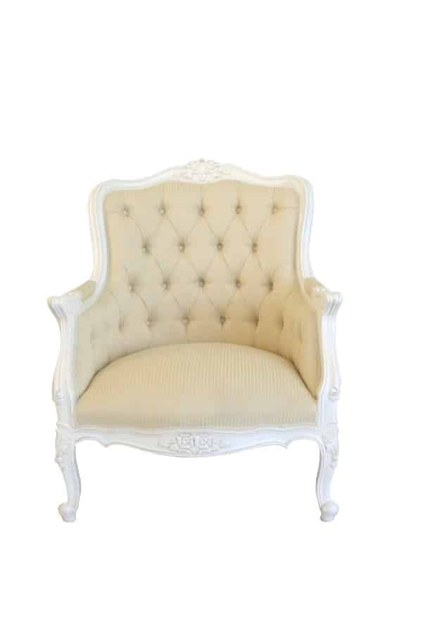 Elysee Armchair – Cream – 68cmW x 65cmD x 95cmH