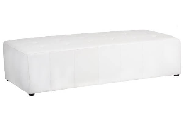 Lillian Daybed – White Leather Look – 150cmL x 75cmW