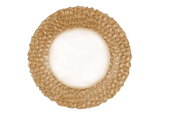 Charger Plate – Gold Pebble Glass