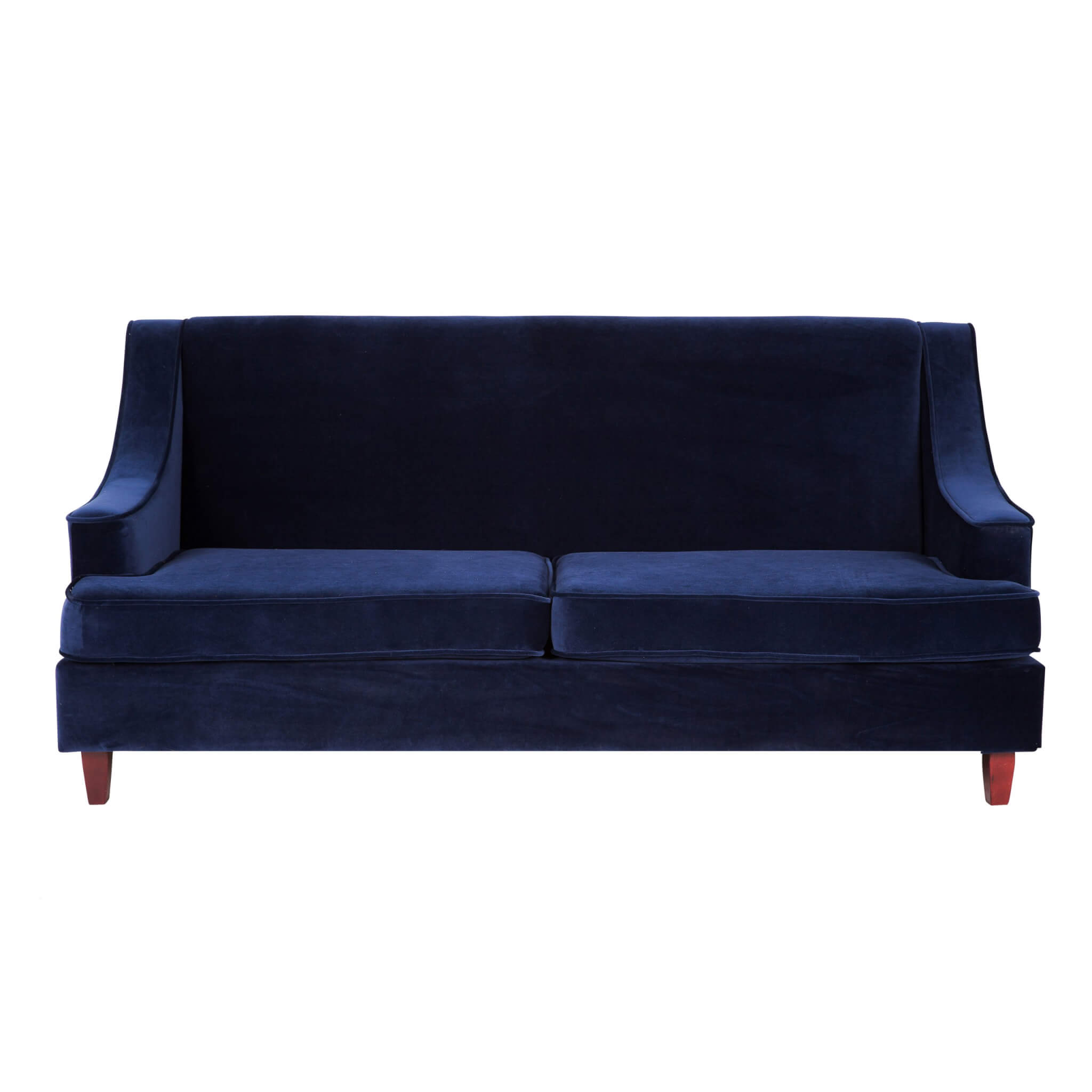 Hudson Three Seater Lounge – Navy Blue Velvet – 190cmL x 85cmW x 89cmH