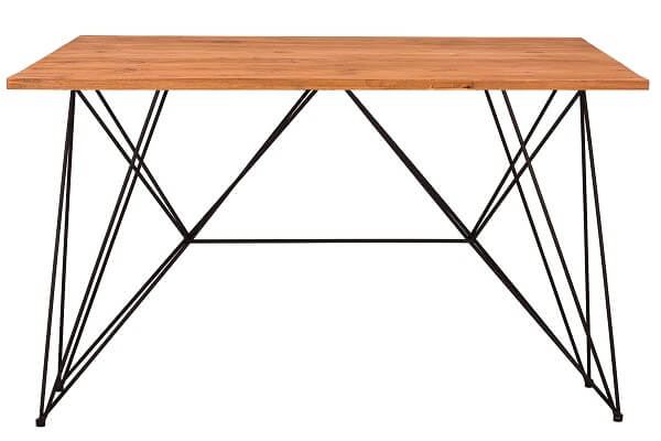 Frankie Tapas Table – Black with Timber Top – 180cmL x 60cmD x 110cmH