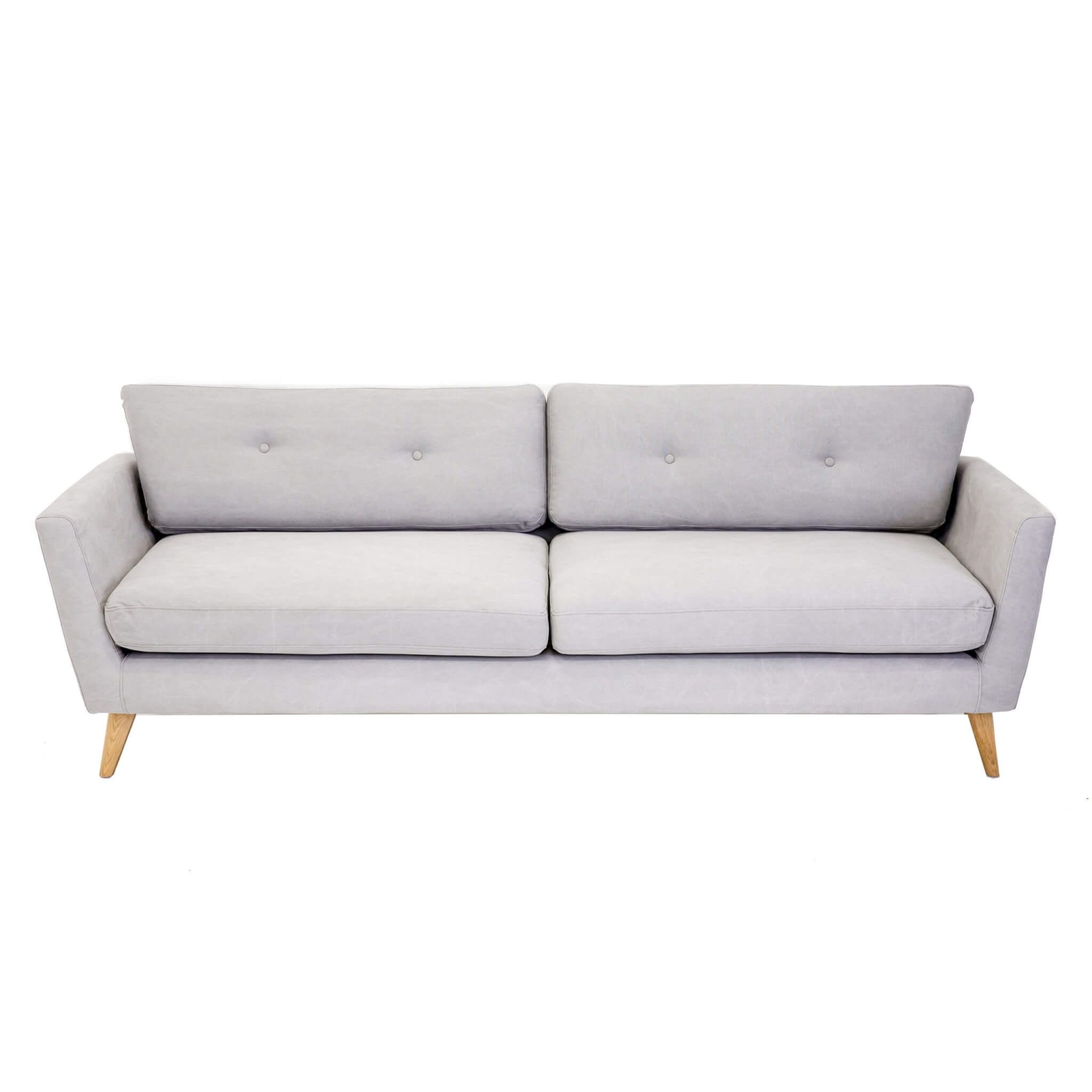 Jefferson Four Seater Lounge – Light Grey Linen – 230cmL x 85cmW x 82cmH