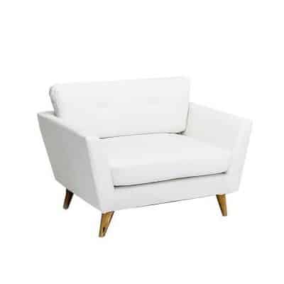 Jefferson Armchair – White Linen – 110cmW x 82cmW x 82cmH
