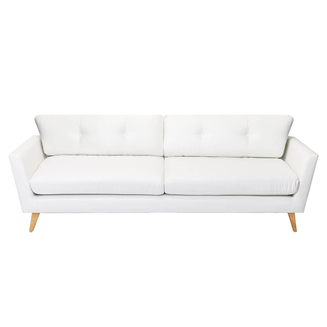 Jefferson Four Seater Lounge – White Linen – 230cmL x 85cmW x 82cmH