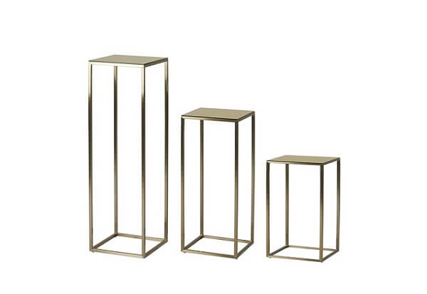 Plinth – Rustic Gold Frame – Set of Three