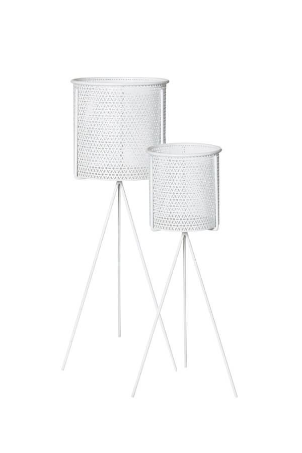 Lilla Plant Stand – White – Set of Two