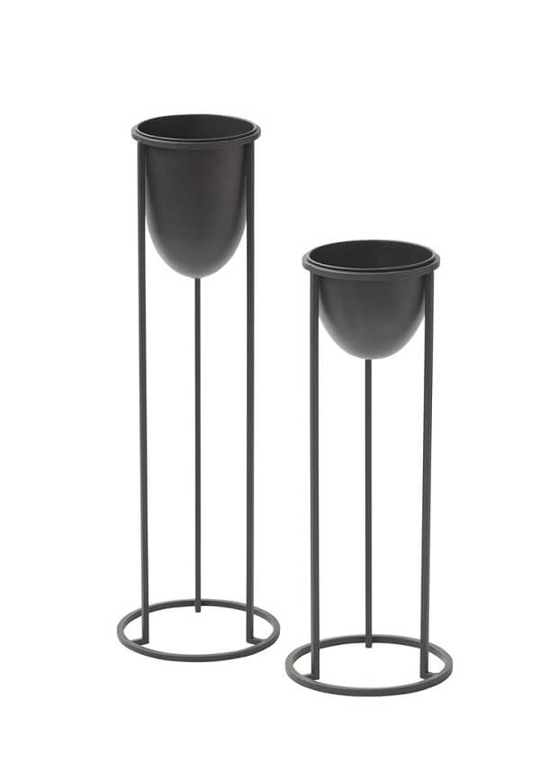 Marcus Plant Stand – Black – Set of Two