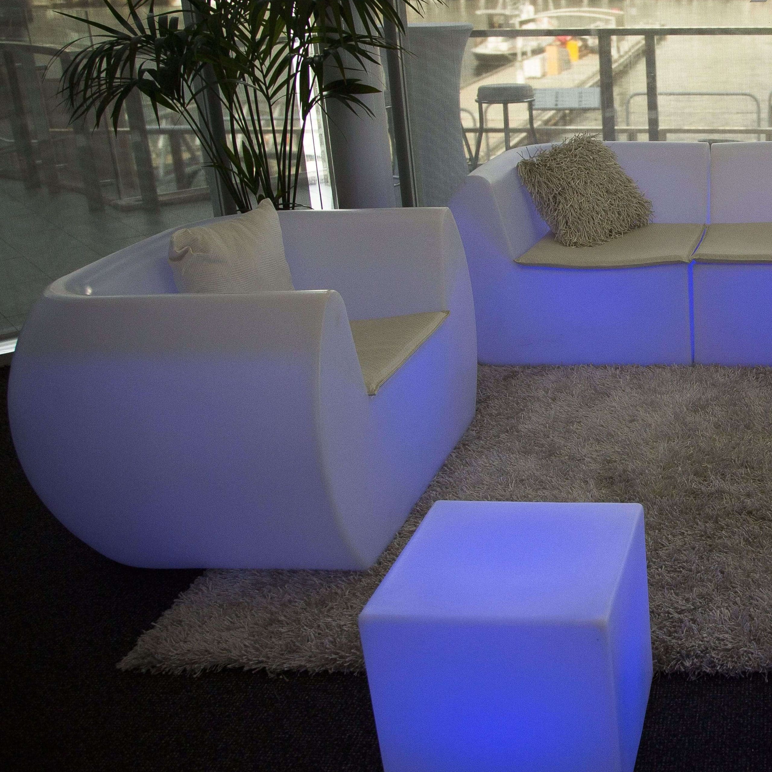 Illumin8 Glow Armchair – White – 117cmW x 88cmD x 68cmH