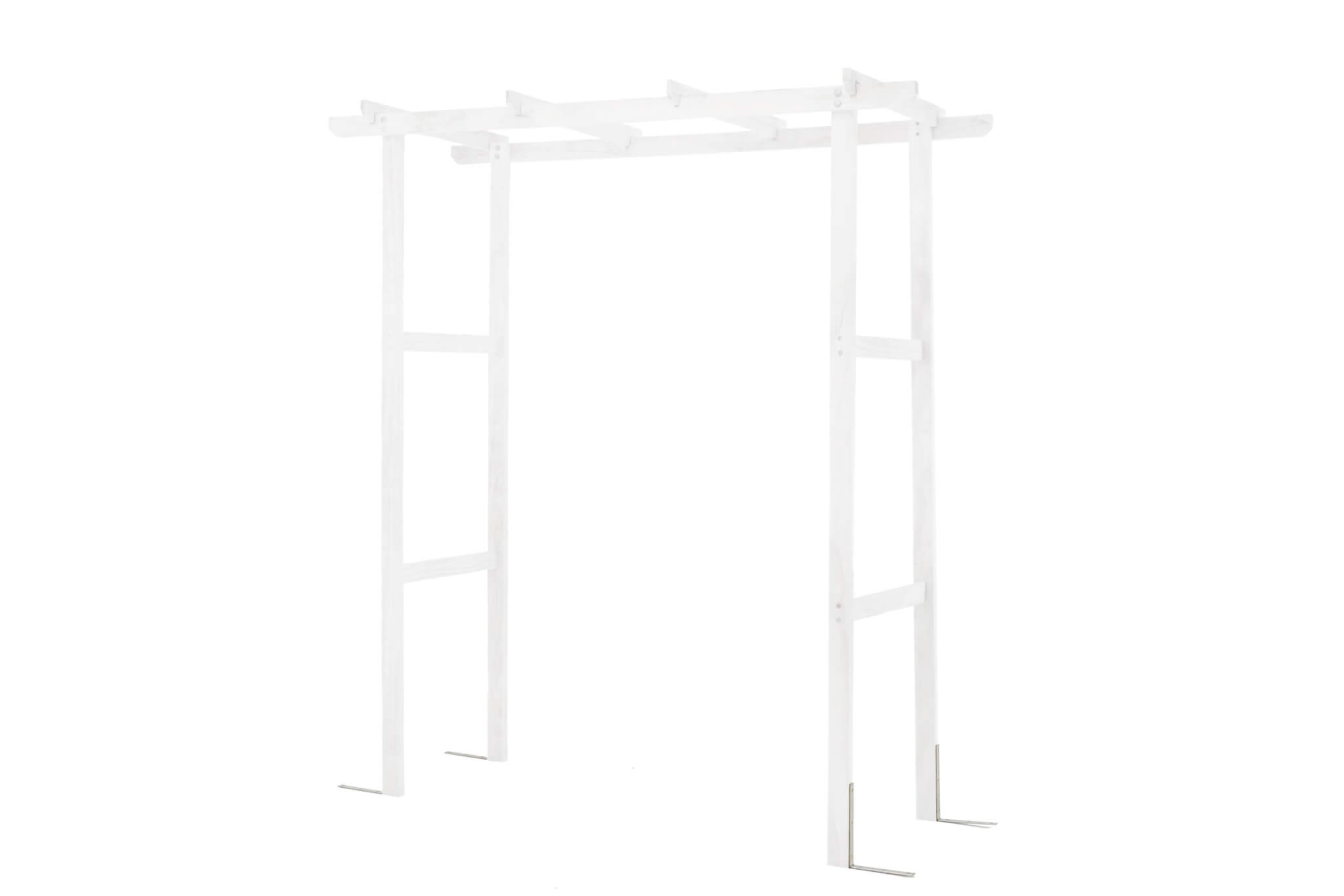 Four Post Arch – White Timber – 170cmW x 70cmD x 220cmH (158cmW Internal)