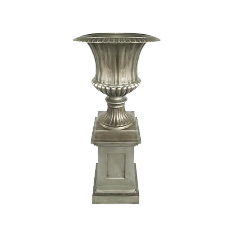 Ornate Urn – Rustic Silver – 60cmD x 75cmH (30cmD x 40cmH internal)