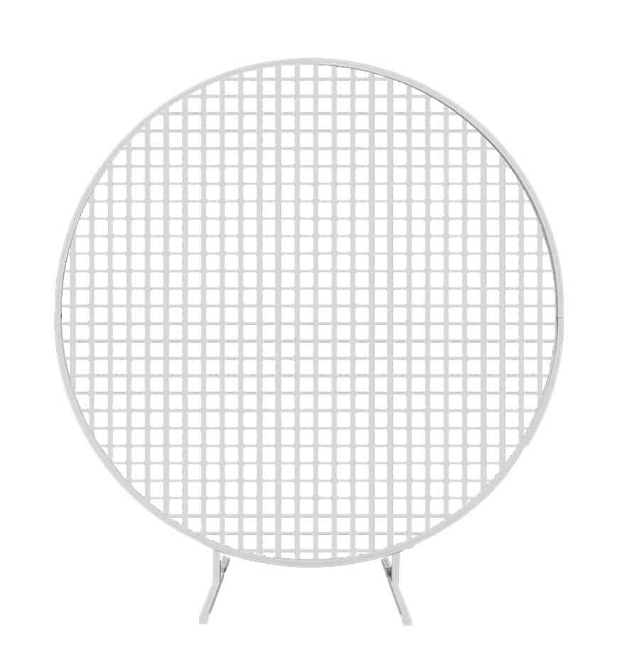 Circular Mesh Screen – White – 190cmD x 190cmH
