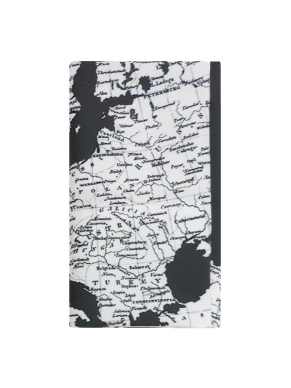 Napkin – Black and White Vintage World Map Print