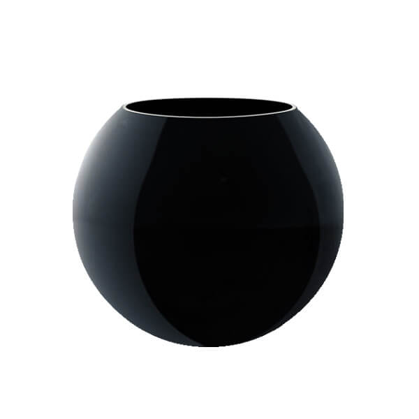 Fishbowl Vase – Black – 27cmD x 27cmH (16cmD Mouth)