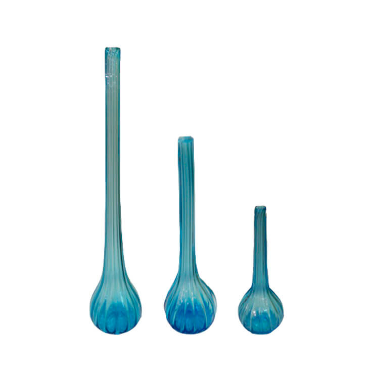 Trumpet Vase – Blue – Set of Three