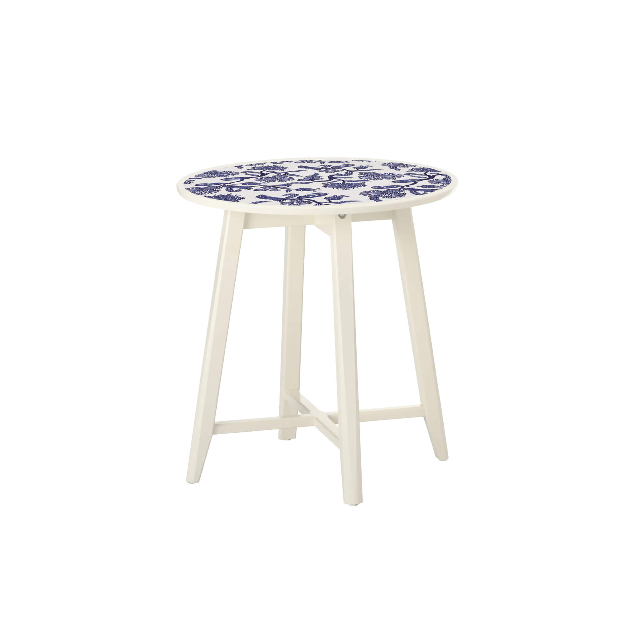 Chinoiserie Print Side Table – Blue and White – Large – 49cmW x 51cmH