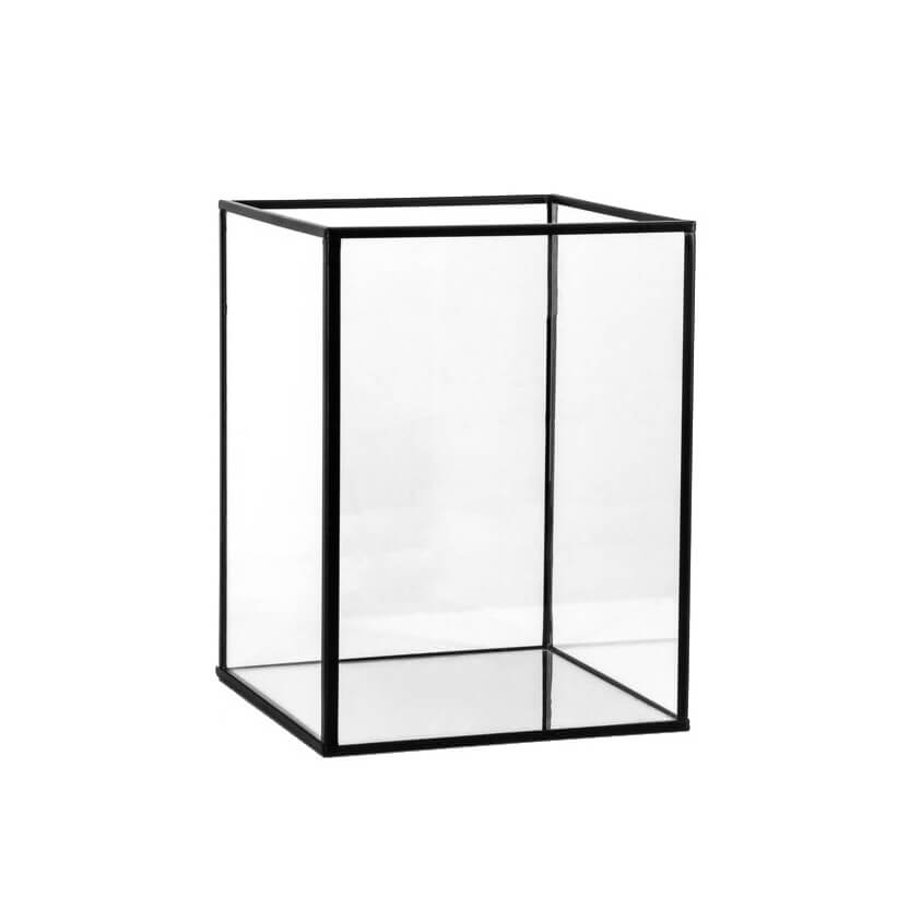 Glass Candle Box – Black Frame – 15cmW x 20cmH