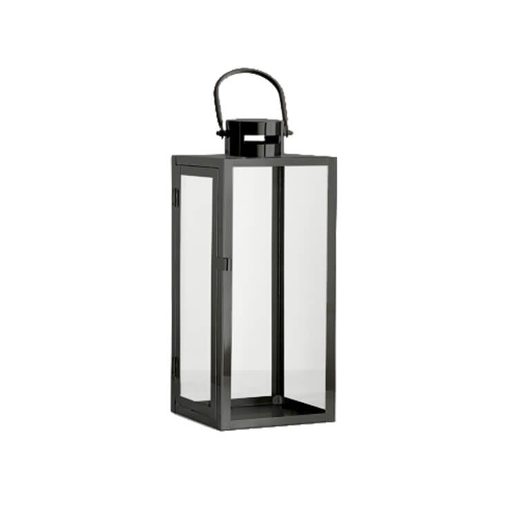 Contemporary Lantern – Black – Set of Two