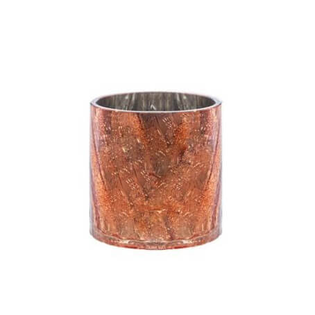 Swirl Cylinder Vase – Copper – 10cmD x 10cmH