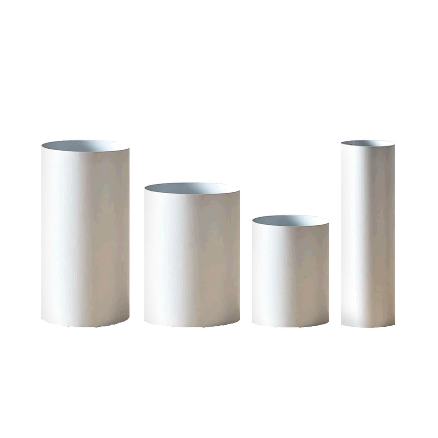 Cylinder Vase – White – Set of Four