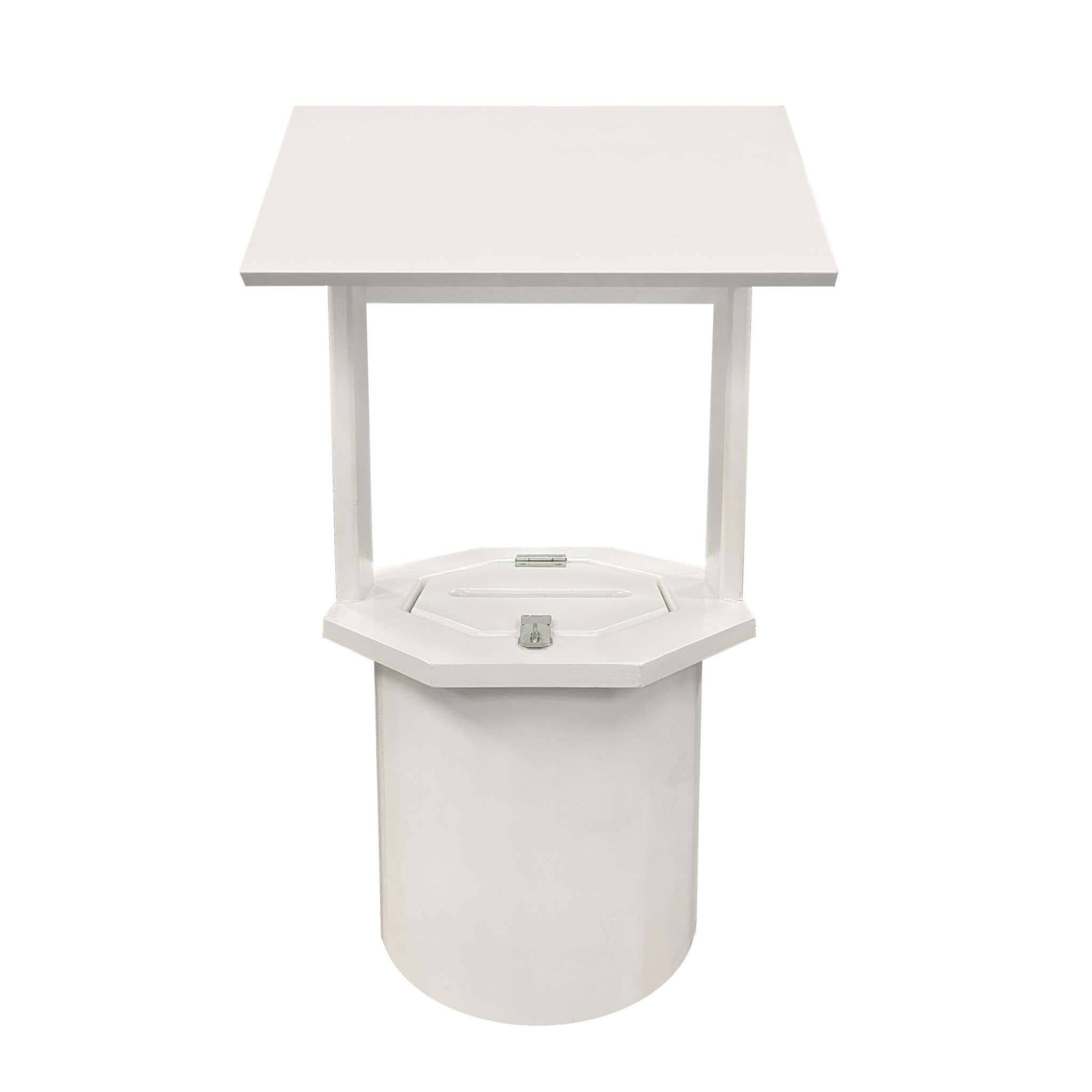 Wishing Well with Canopy – White Timber – 40cmW x 72cmH