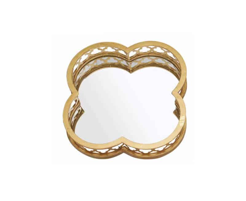 Gold Edge Mirror Tray – Assorted Styles