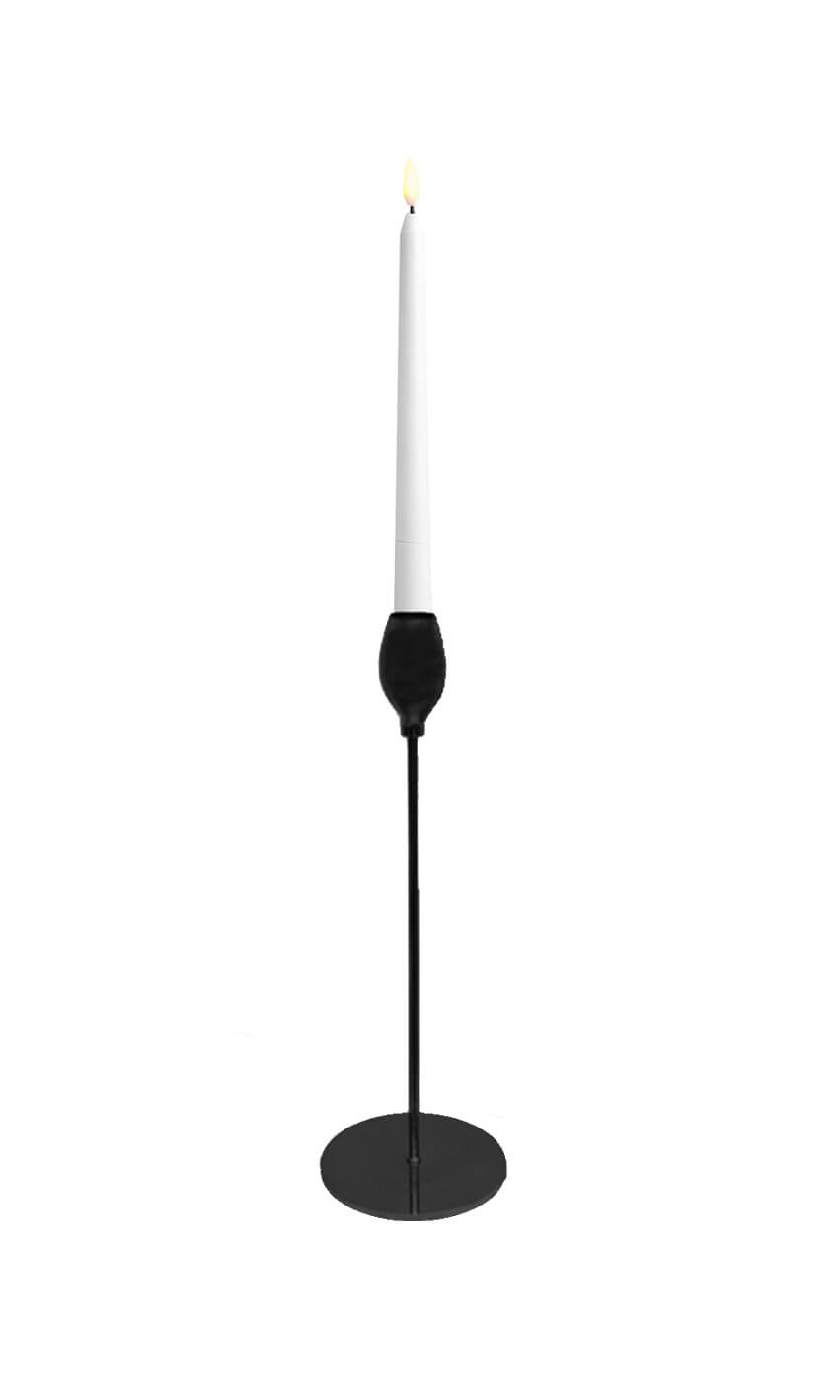 Bastian Candlestick – Black – Set of Two