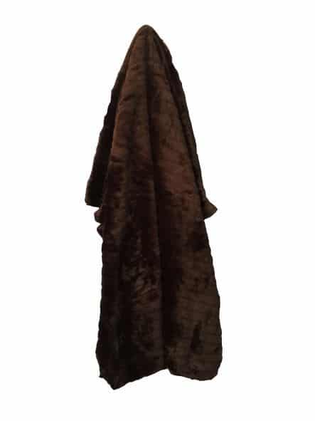 Faux Fur Throw Blanket – Assorted Brown