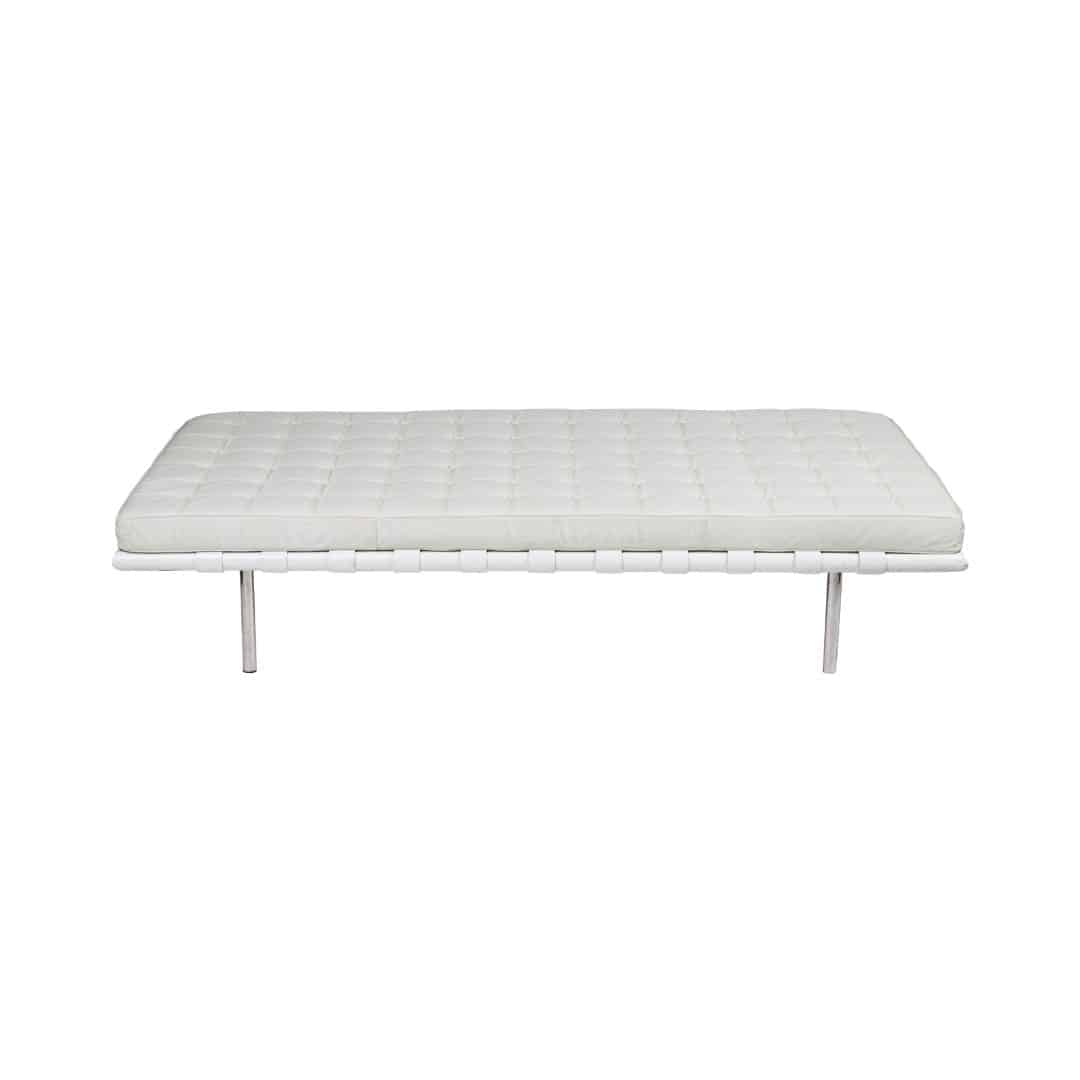 Barcelona Daybed – White Leather Look