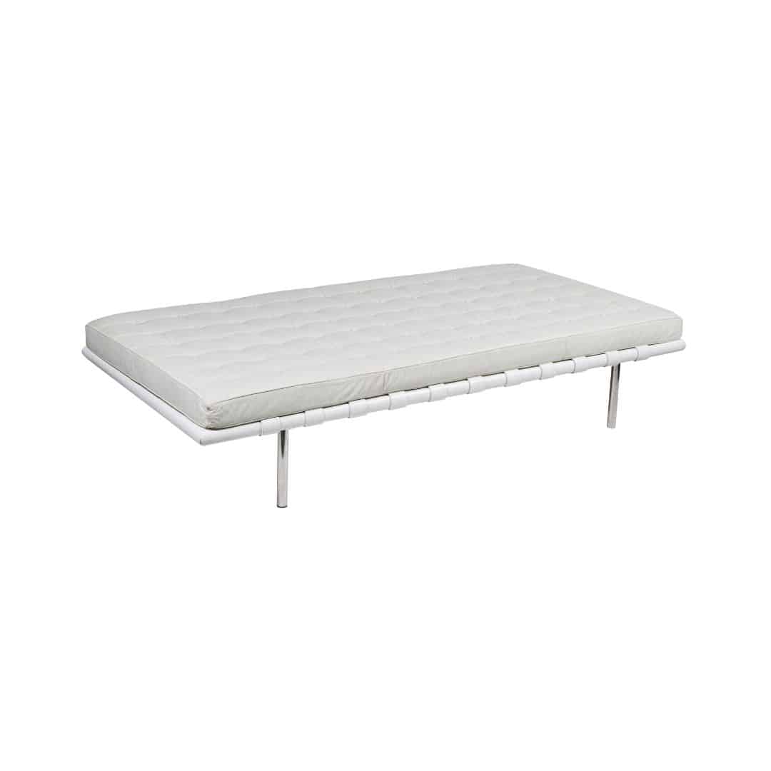 Barcelona Daybed – White Leather Look