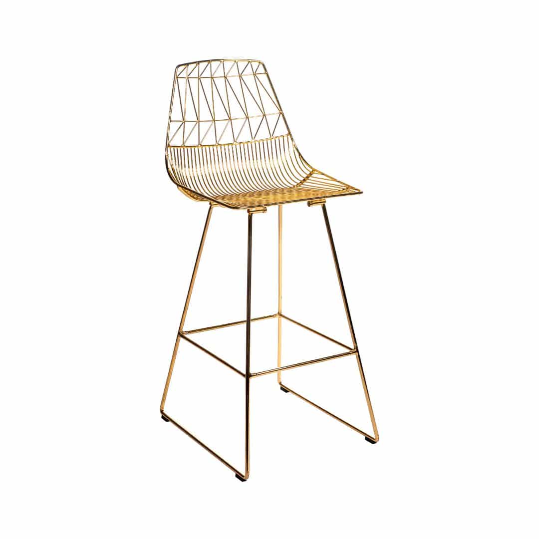 Bend Bar Stool – Gold