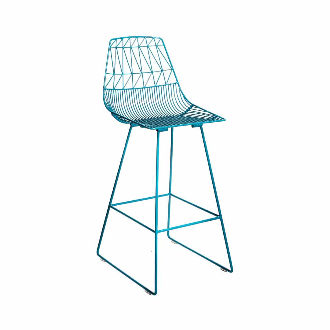 Bend Bar Stool – Peacock Blue