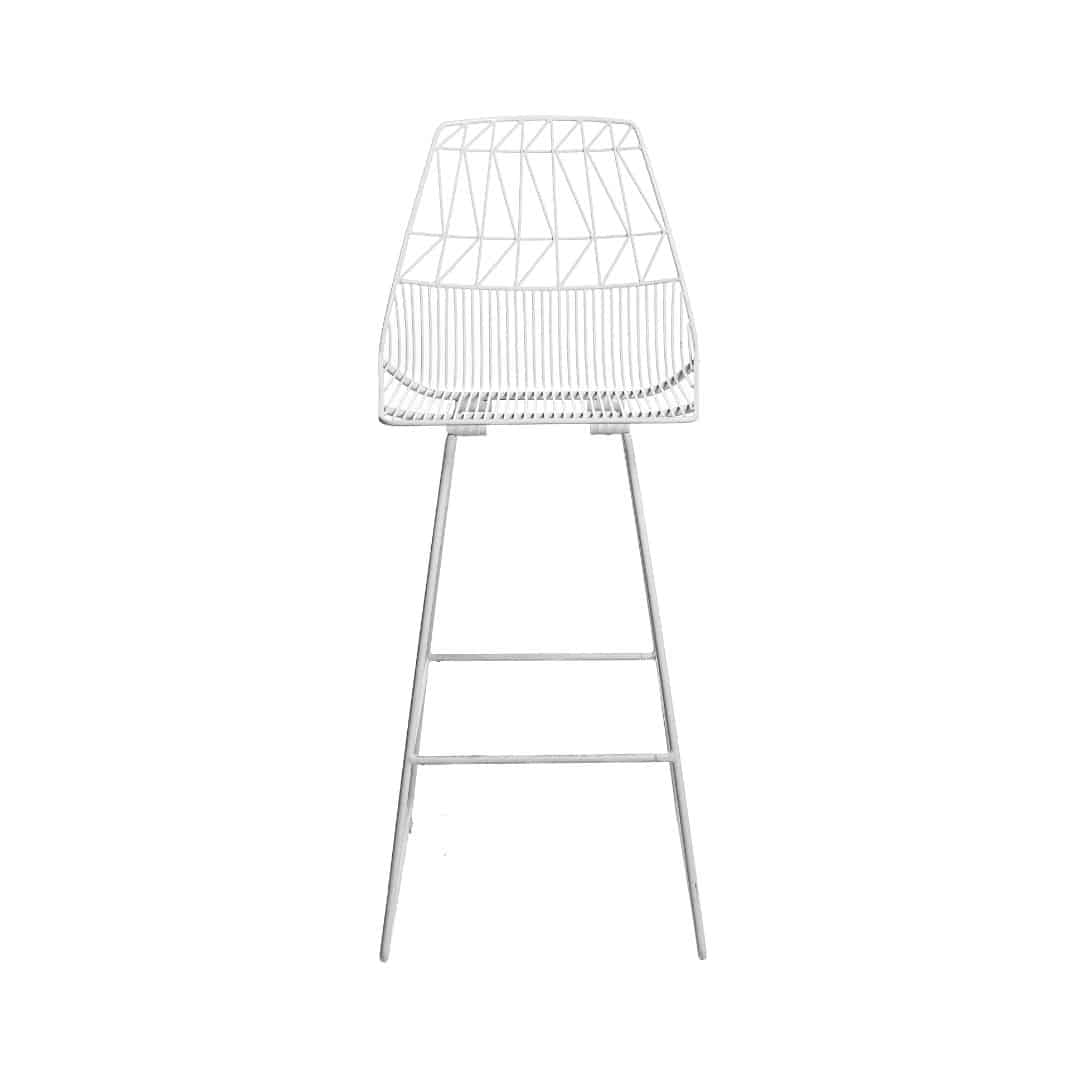 Bend Bar Stool – White