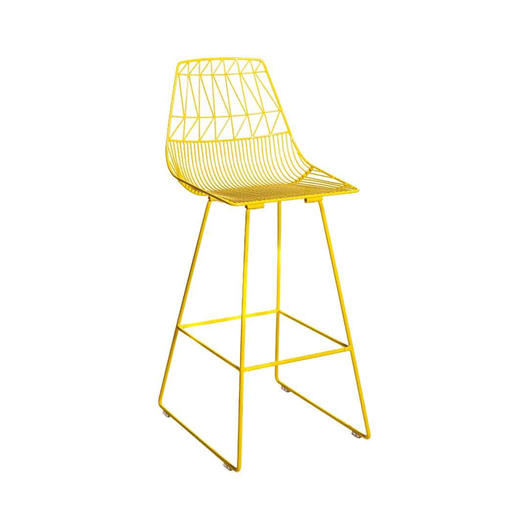 Bend Bar Stool – Yellow