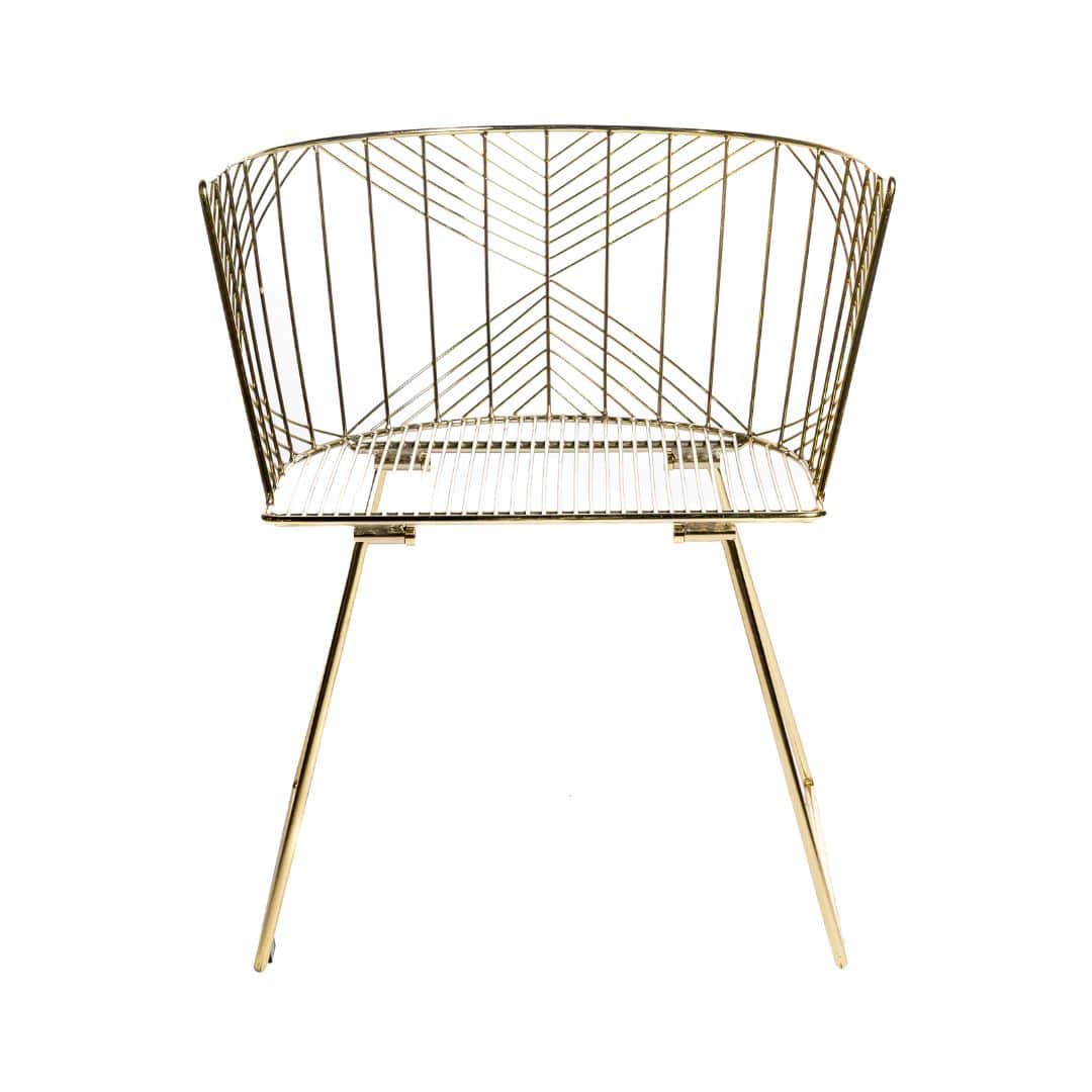Bend Captain Chair – Gold