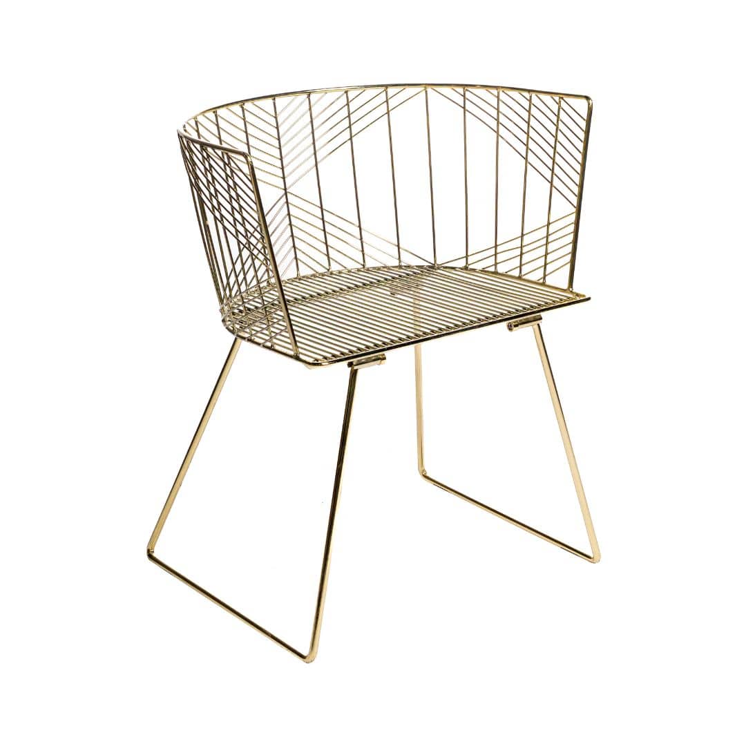 Bend Captain Chair – Gold