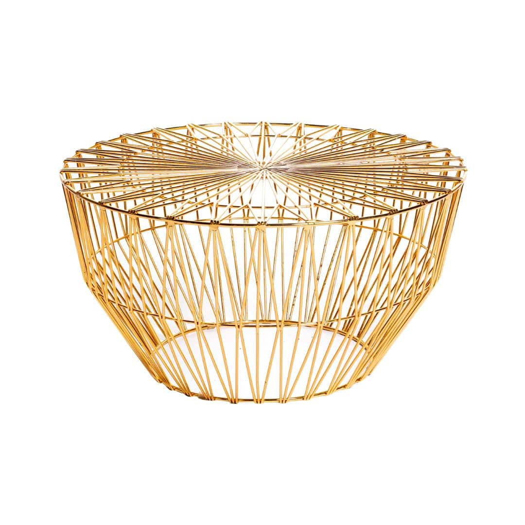 Bend Drum Table – Gold