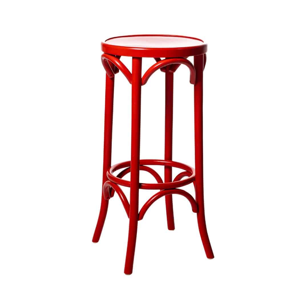 Bentwood Bar Stool – Red